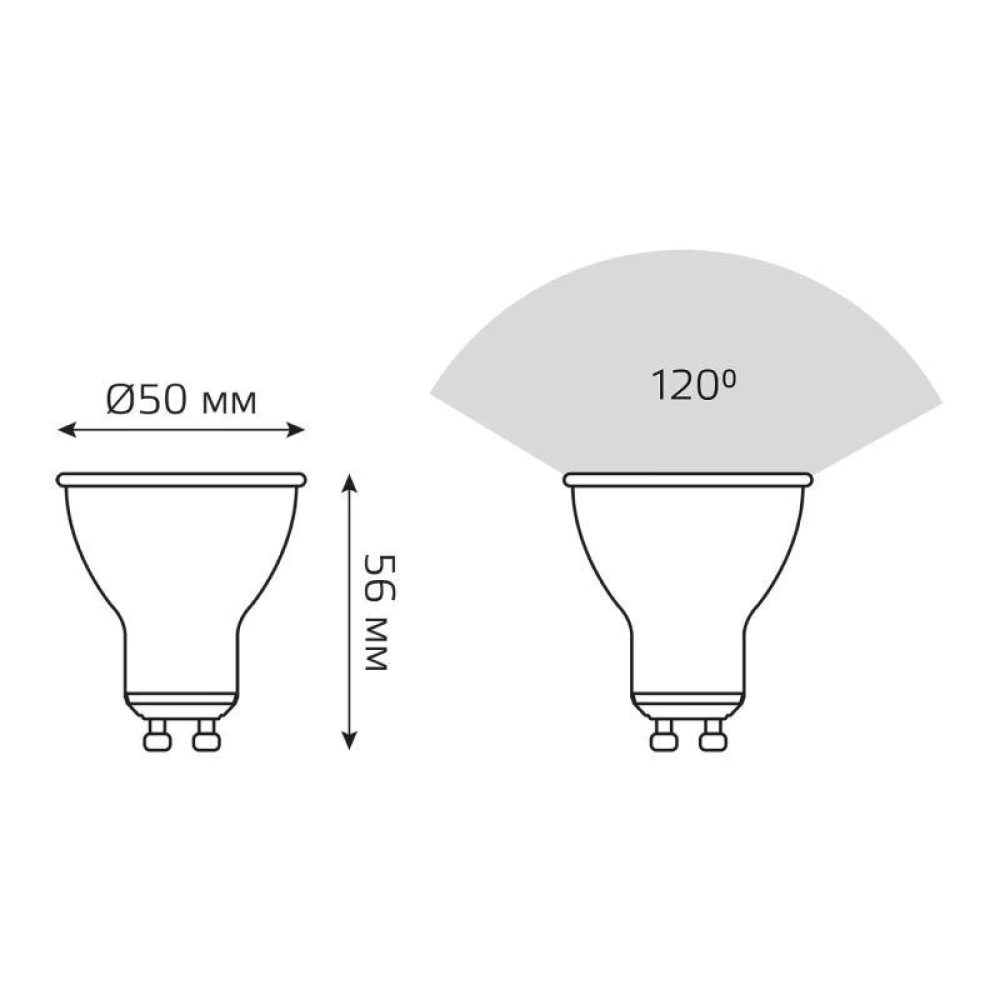 Лампа светодиодная Elementary 7Вт MR16 софит 3000К тепл. бел. GU10 530лм GAUSS 13617