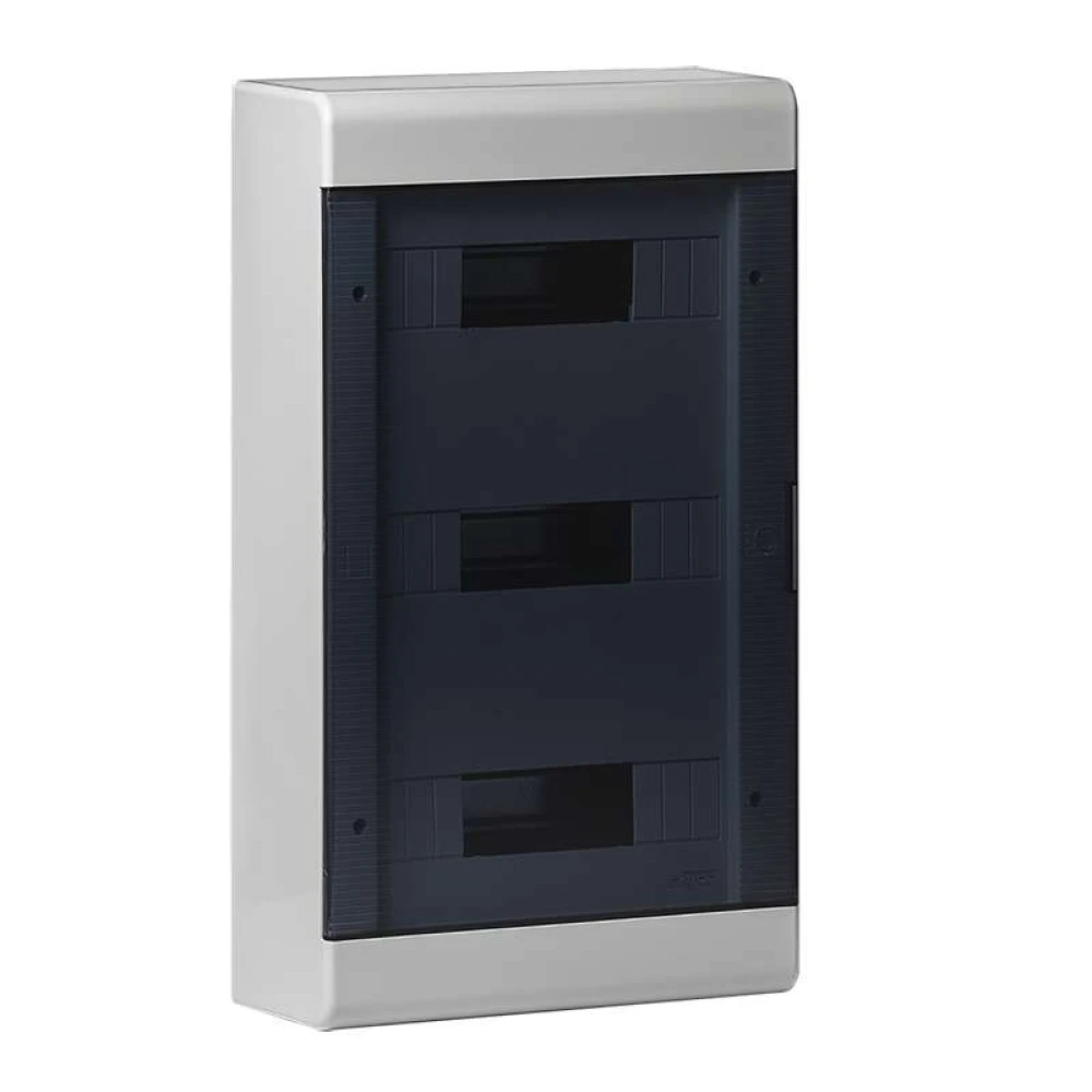 Щиток ОП Тусо 36мод. с прозр. двер. 520х303х117.5мм сер. Рувинил 68036СП