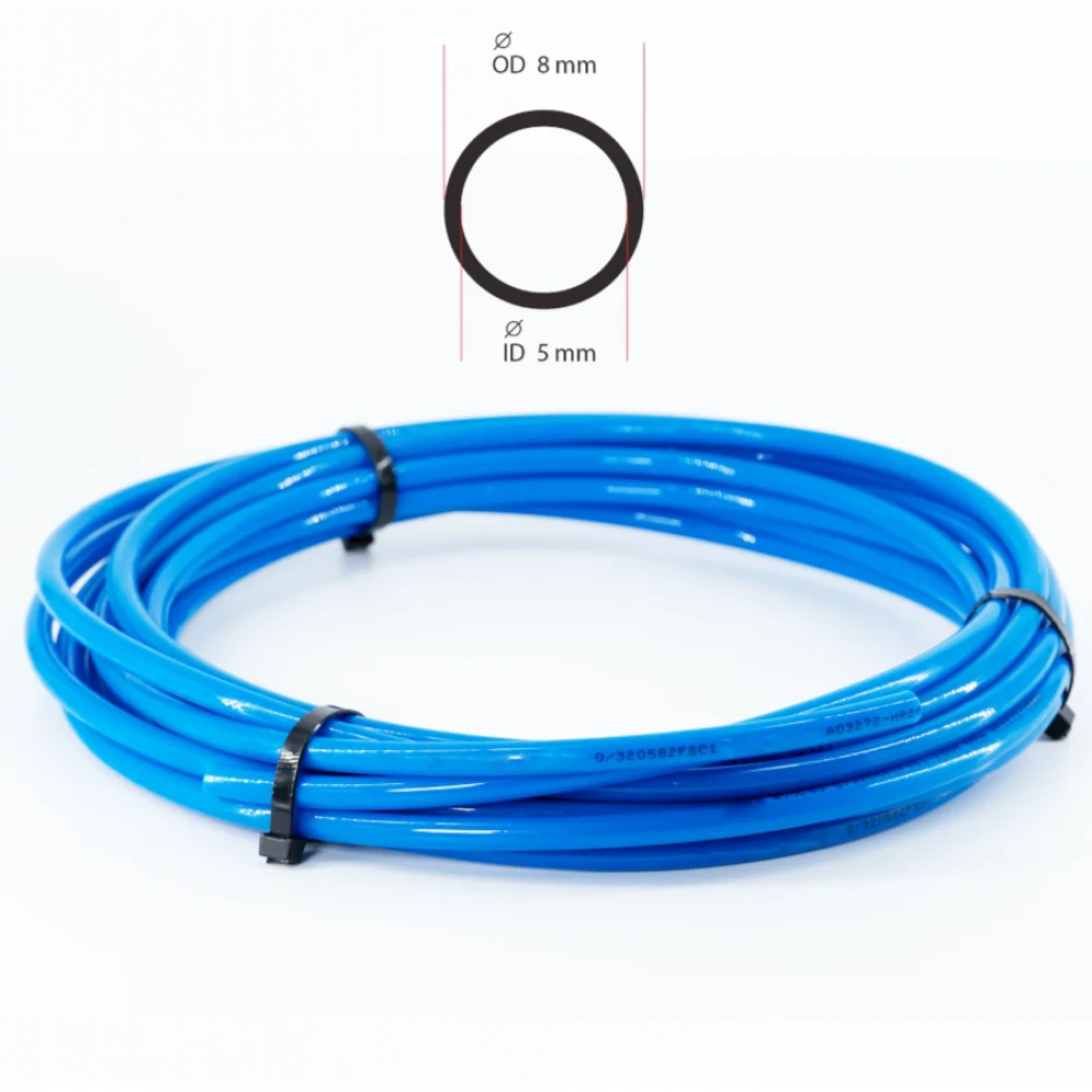 Трубка полиуретановая голубая TPU 8×5.5 LIGHT BLUE, рабочее давление 12бар TPU 8х5.5 Blue