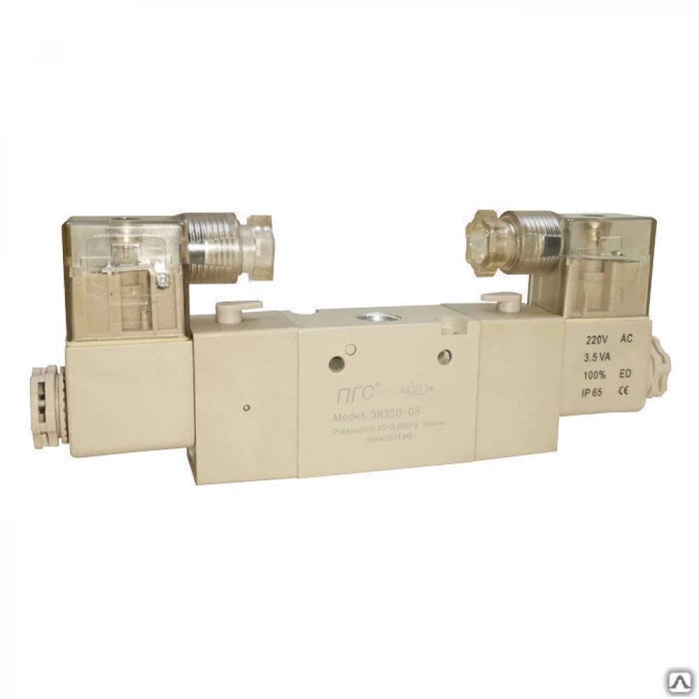 Пневмораспределитель с двухсторонним ЭМУ 3N320-08 AC220V 3/2