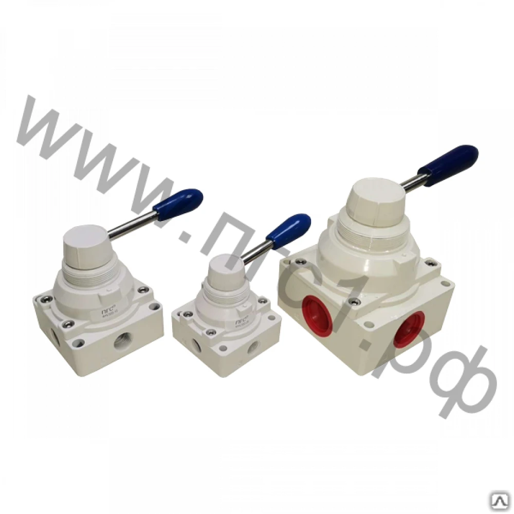 Крановый 4/3 пневмораспределитель 4HV-400-15 G1/2" с закрытым центром
