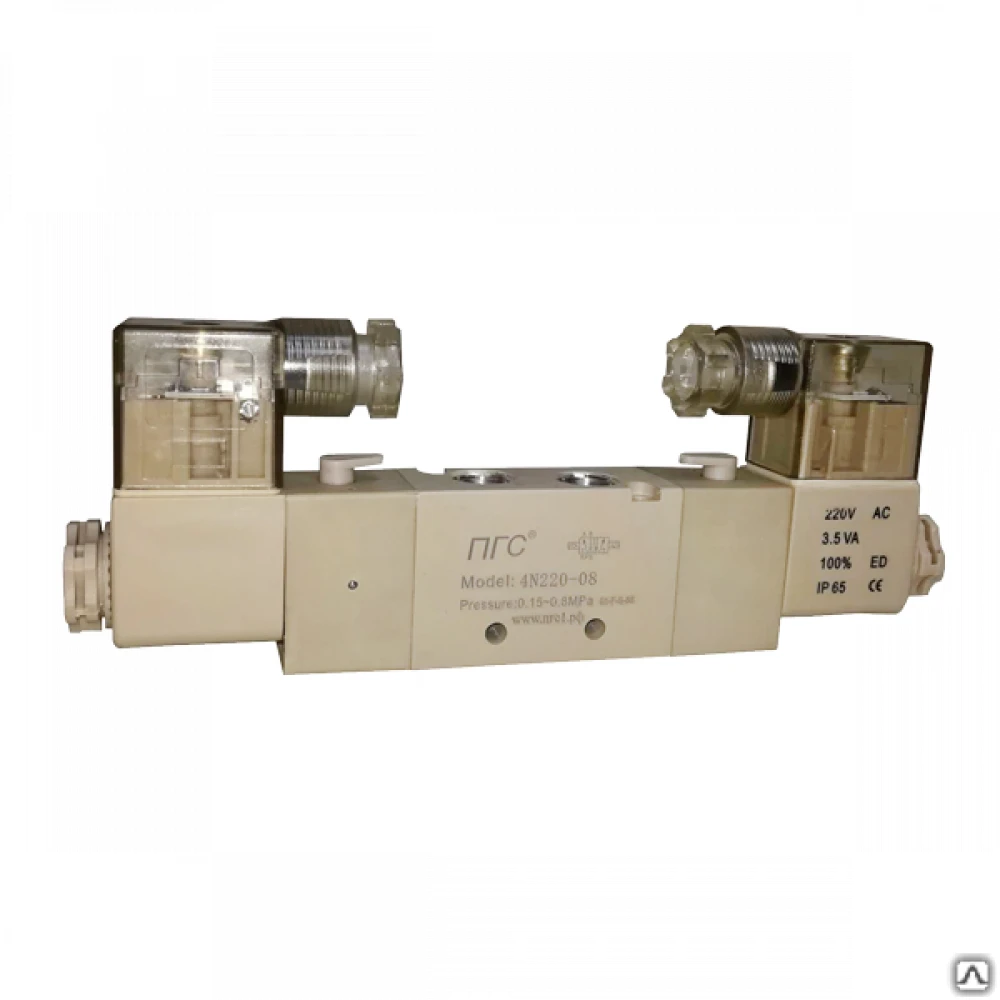 Пневмораспределитель с двухсторонним ЭМУ (4V320-10) 4N320-08 DC12V 5/2