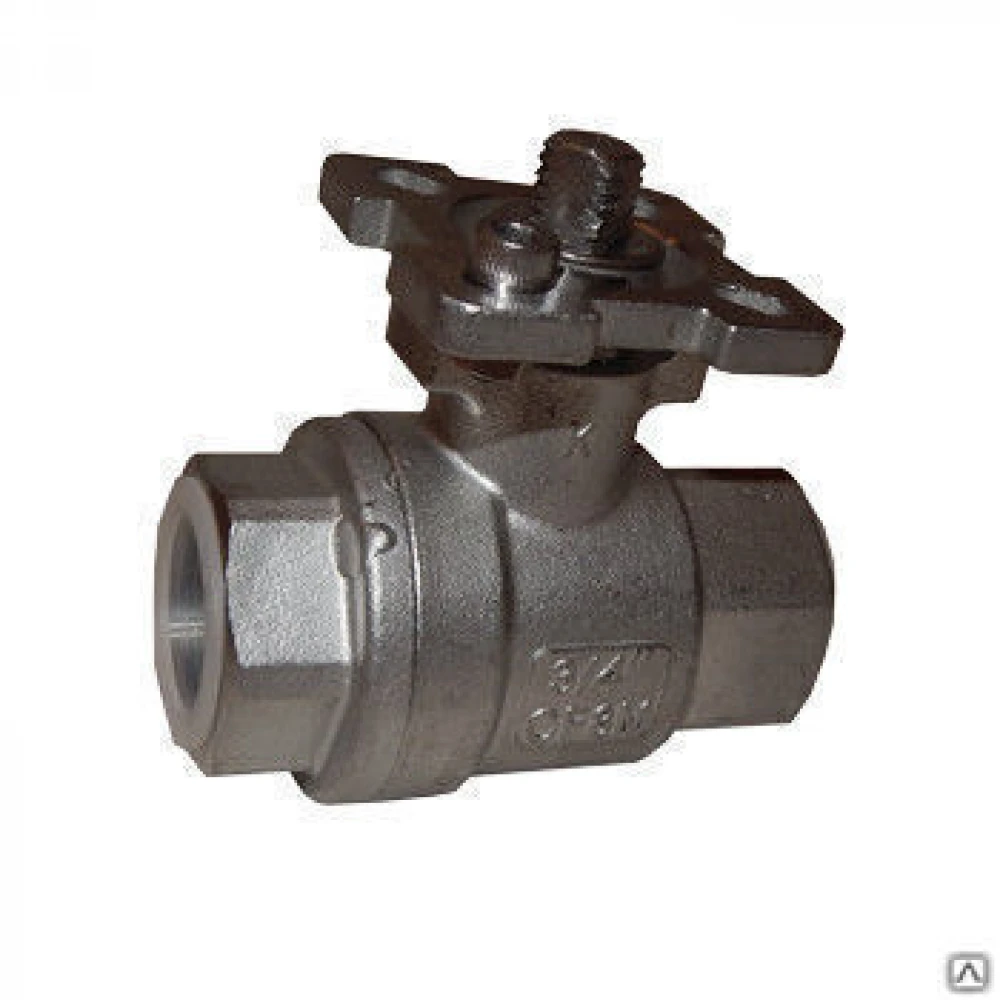 Кран шаровой полнопроходной двухсоставной 4" с площадкой ISO5211, нерж. ст. 304. ШК-ПГС2100304