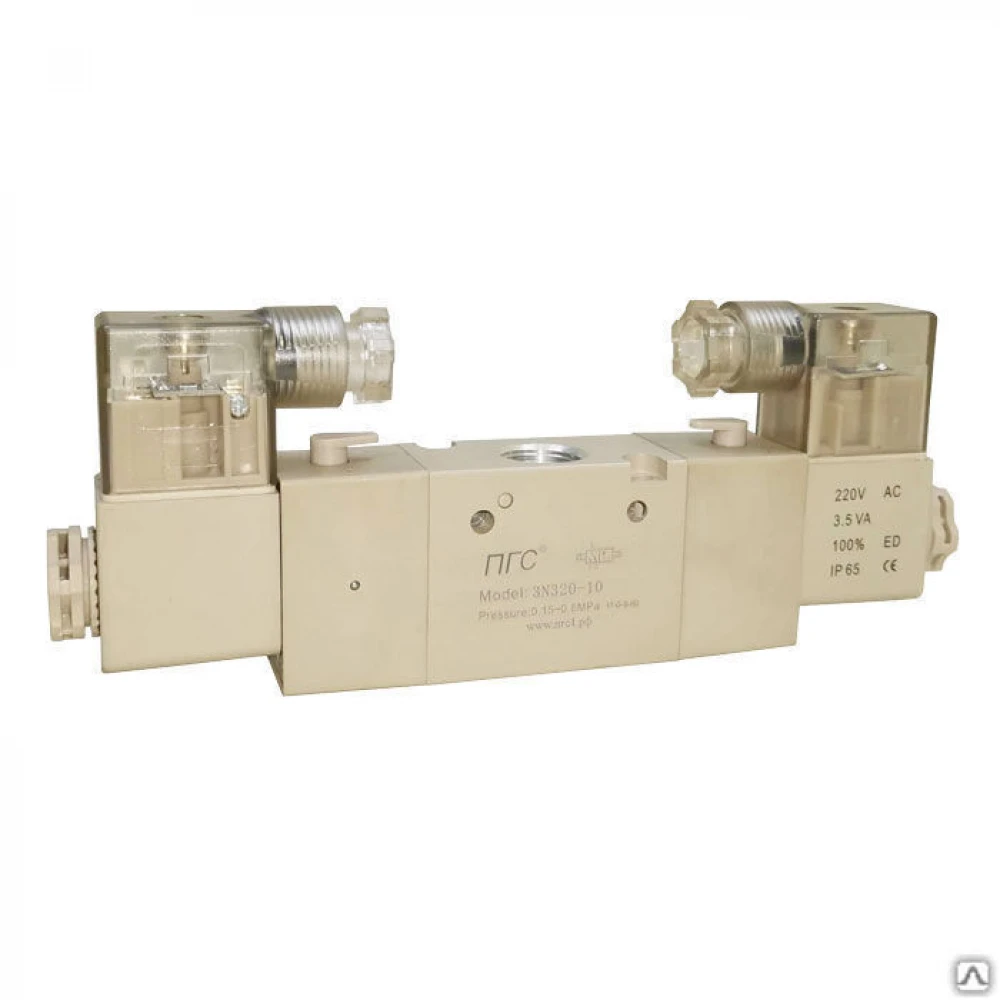 Пневмораспределитель с двухсторонним ЭМУ 3N320-10 DC24V 3/2
