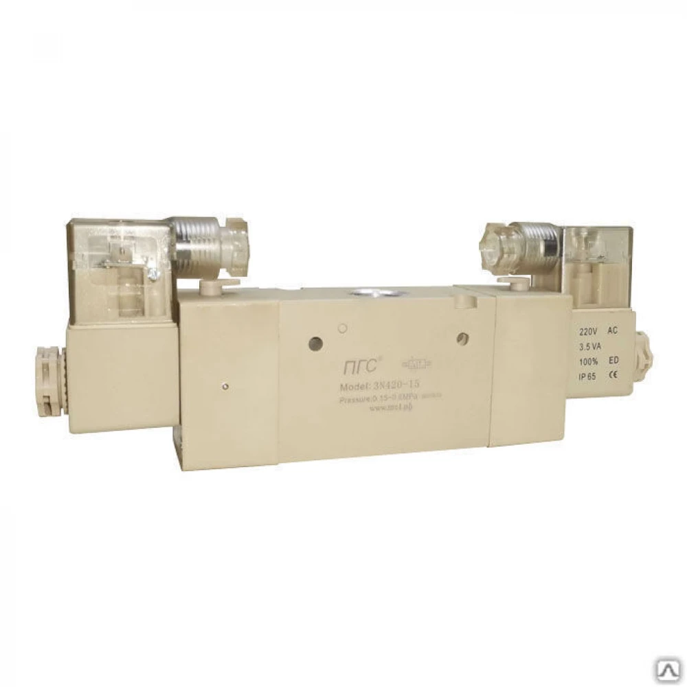 Пневмораспределитель с двухсторонним ЭМУ 3N420-15 AC220V 3/2