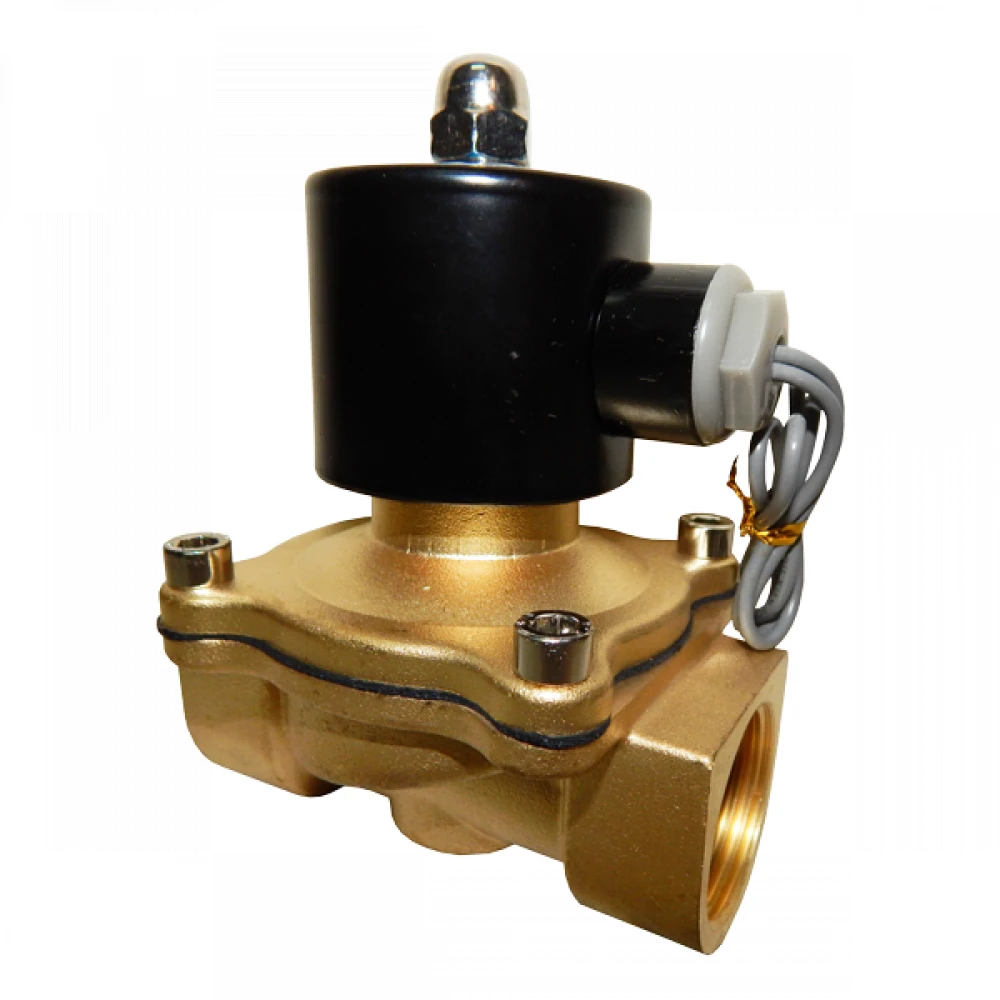Клапан с ЭМУ АC220V 2/2 НЗ G1 1/4", 0-0.7MPa