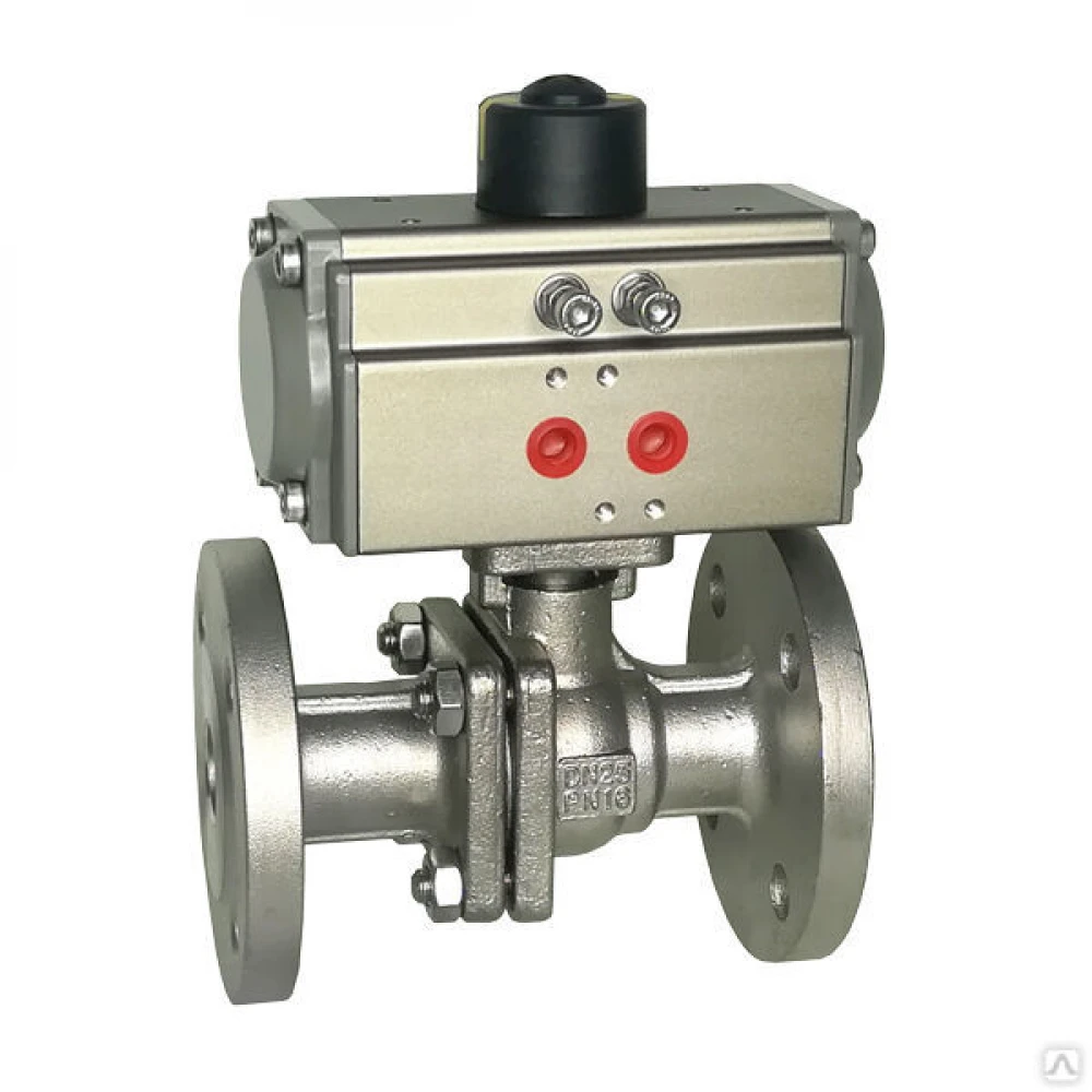 Кран шаровой ШКФ-ПГС225316-PBT063D фланцевый полнопроходной двухсоставной 1" Дн 25мм с площадкой ISO5211 нерж.сталь 316