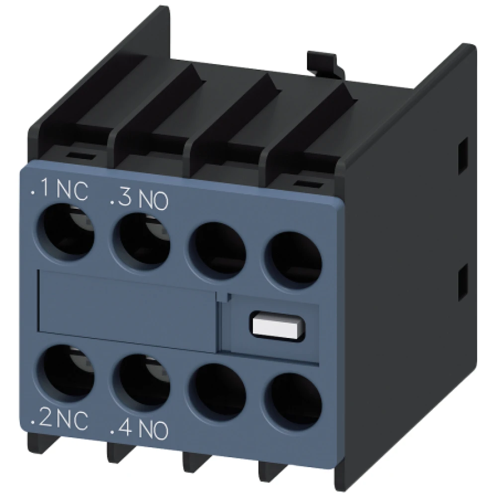 Блок вспомогательных контактов Siemens SIRIUS 3RH29, фронтальный, 1NO+1NC, винтовые клеммы — 3RH2911-1HA11