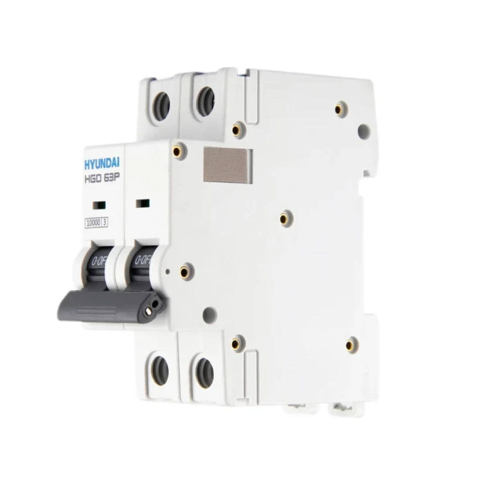 Автоматический выключатель HGD63P2PMDS0000C00010,2полюс.,10А ток к.з.10kA,характеристика D, для защиты цепей от КЗ и перегрузки