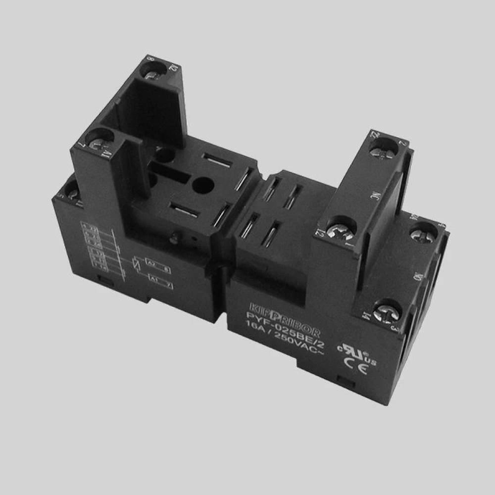 Колодка для реле промежуточного 2-х контактная,2-х ярусная,с винтовыми зажимами PYF-025BE PYF-025BE/2