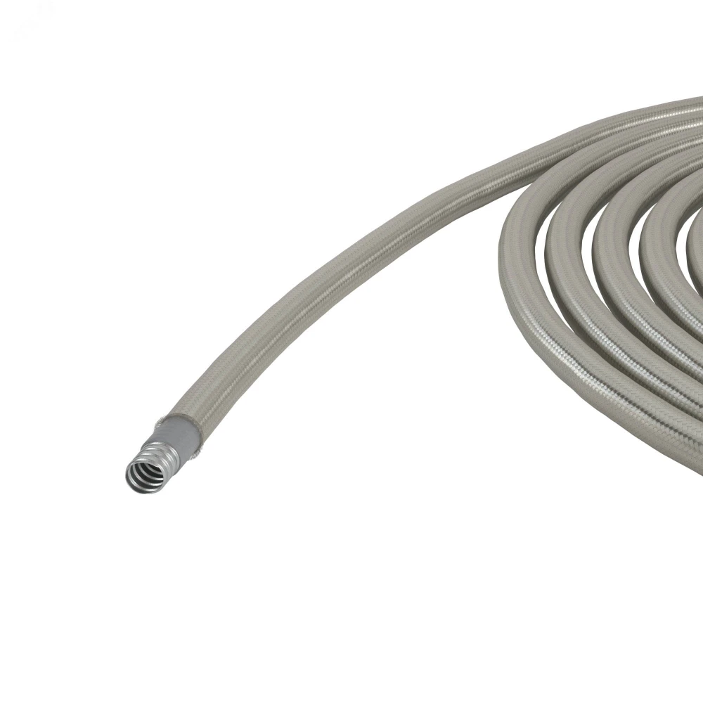 Металлорукав DN20мм в гладкой изоляции и оплетке из из нерж. стали d-20мм, для защиты кабеля и проводов 607ETX022