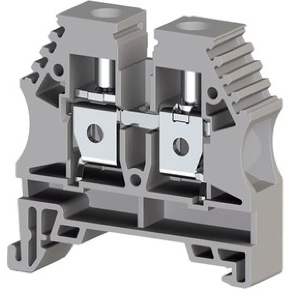 Клеммник на Din-рейку 10мм.кв. (серый),AVK10 (RP), для подключения проводников 304150RP