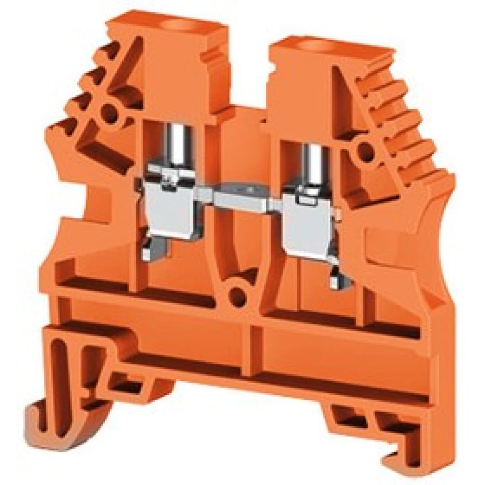 Клеммник на Din-рейку 2,5мм.кв. (оранжевый), AVK2,5 (RP), для подключения проводников 304127RP