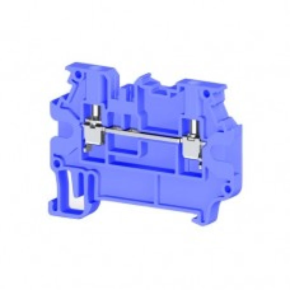 Клеммник на Din-рейку 4мм.кв.,2ряда перем. (синий), AVK2,5®, для подключения проводников 304401