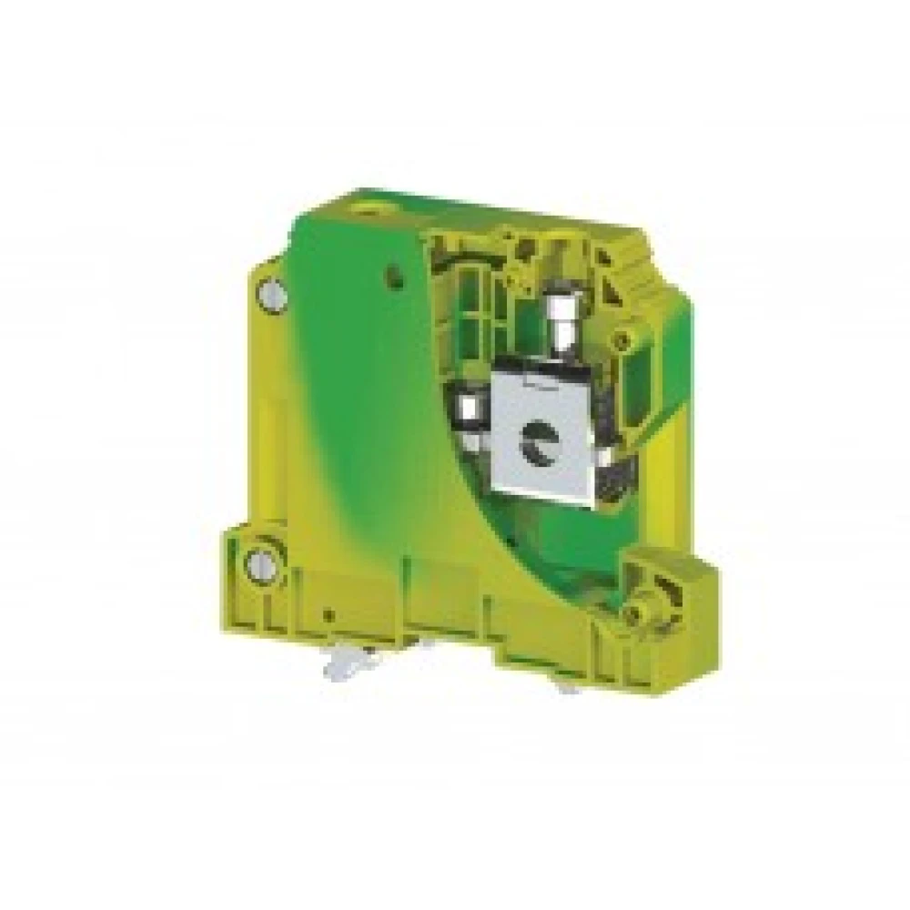 Клеммник на Din-рейку 50мм.кв. ж/зел.,AVK50 (T), для подключения проводников 334190