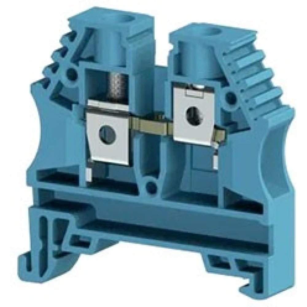 Клеммник на Din-рейку 6мм.кв. (синий),AVK6 (RP), для подключения проводников 304141RP