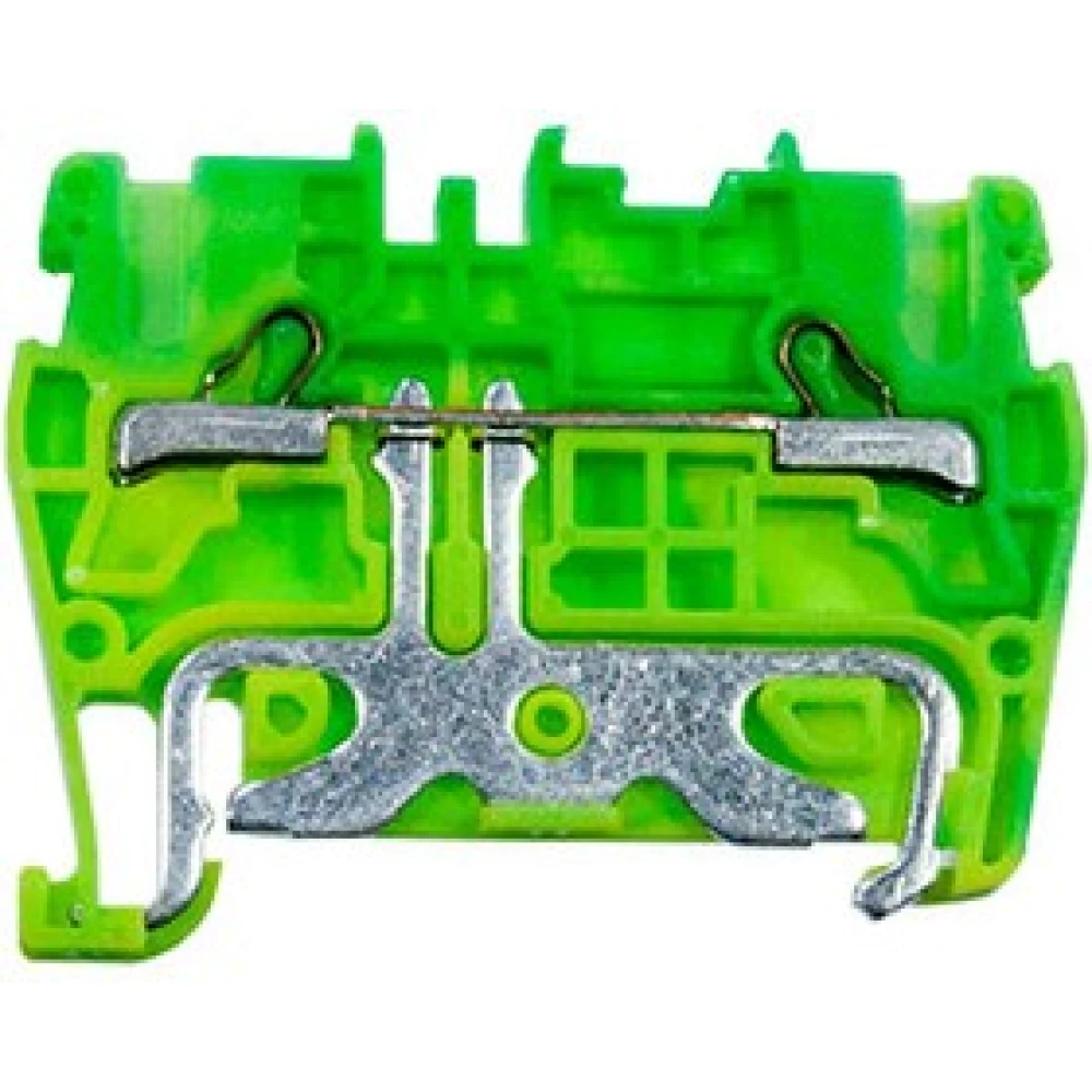 Клеммник пруж. быстрозажимной (Push in),2,5мм.кв. (земля),PYK2,5Т, для подключения проводников 336500