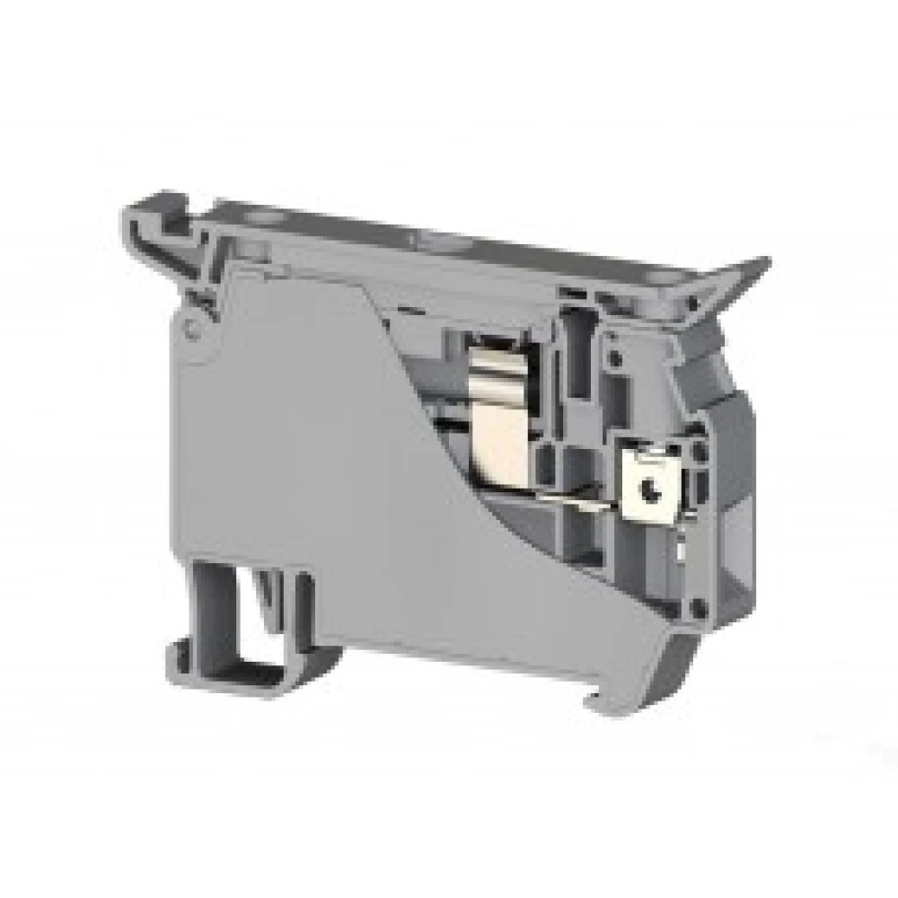 Клеммник с держат.предохр. (5×20,5×25) до 10А на Din-рейку 6мм.кв. (серый) ASK5, для подключения проводников 353409