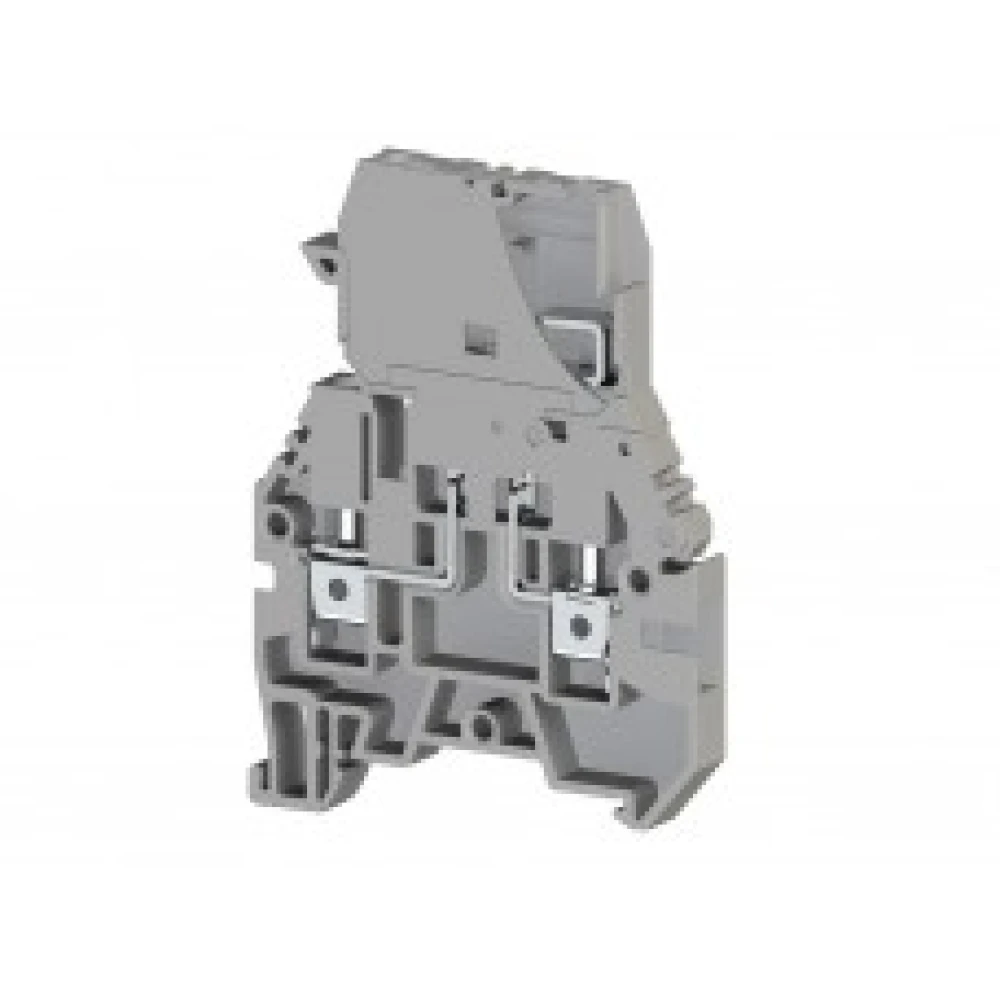 Клеммник с держат.предохр. (5×20,5×25),откидн.катридж. на DIN-рейку,4мм.кв (серый) ASK 2LD, для подключения проводников 355109