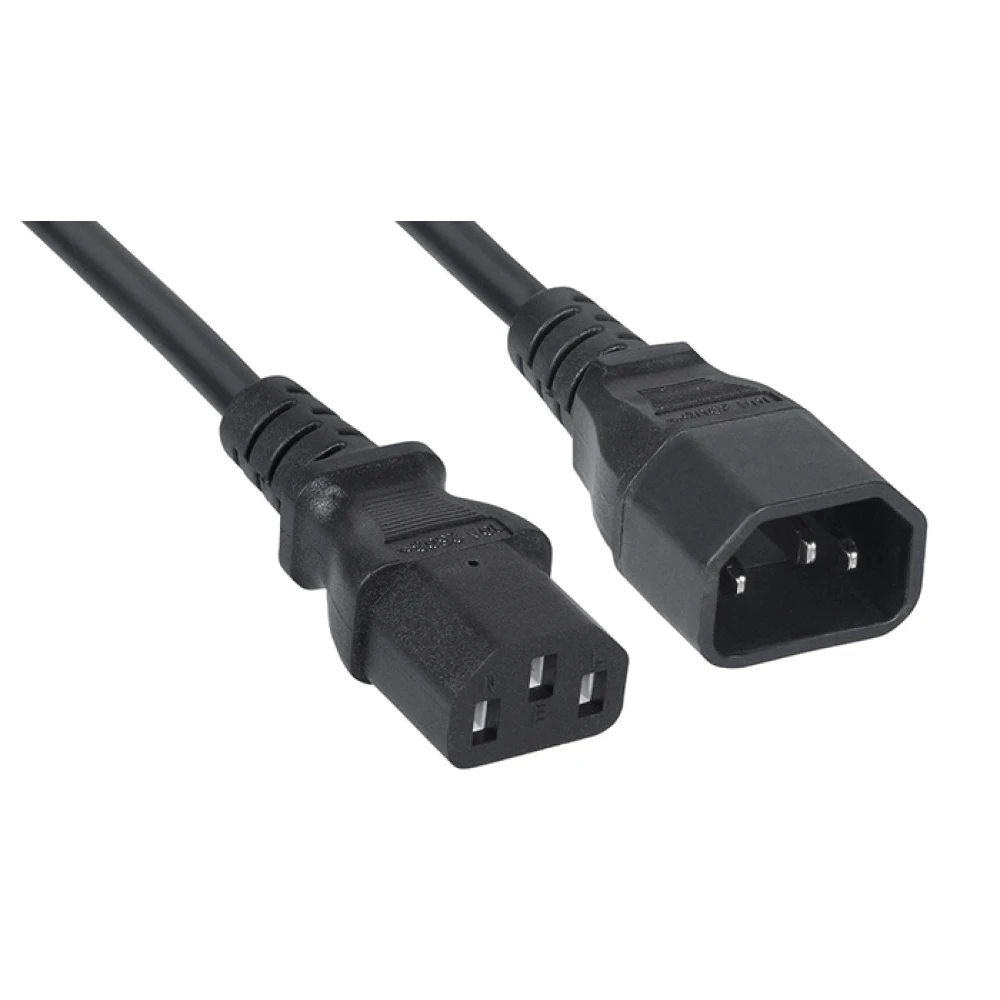 Кабель питания монитор-компьютер IEC 320 С13 - IEC 320 С14 (3×0.75), 1.8м Cabeus PC-189-VDE-3M PC-189-VDE-1,8.м