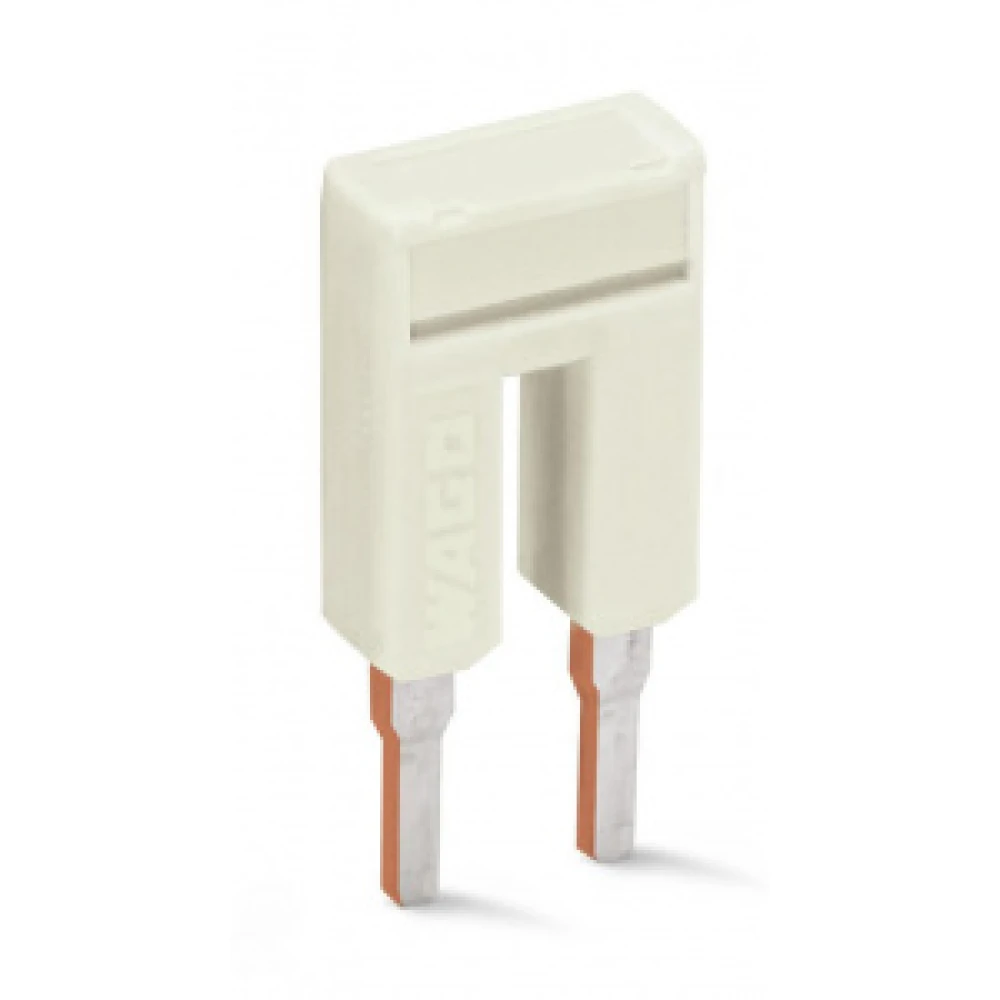 2-контактная перемычка изолированная, светло серая типа Push-in, для соединения клемм 2002-402