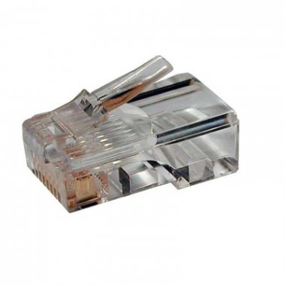 Разъём RJ-45 (8P8C) Cat.6 для витой пары, обжимной, для сетевых кабелей Ethernet PLUG-8P8C-U-C5