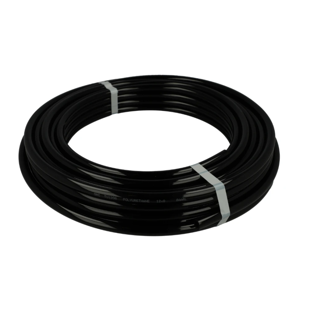 Полиуретановая трубка SMC TU1208B-20 (Ø 12 мм × Ø 8 мм, черная, рулон 20 м)