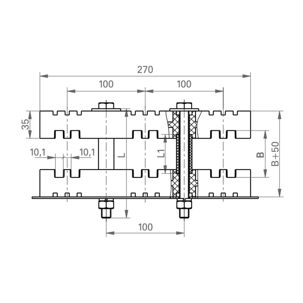 Шинодержатель ШНП-2-10×50 ТУ 3449-009-61929916-2012 035049514