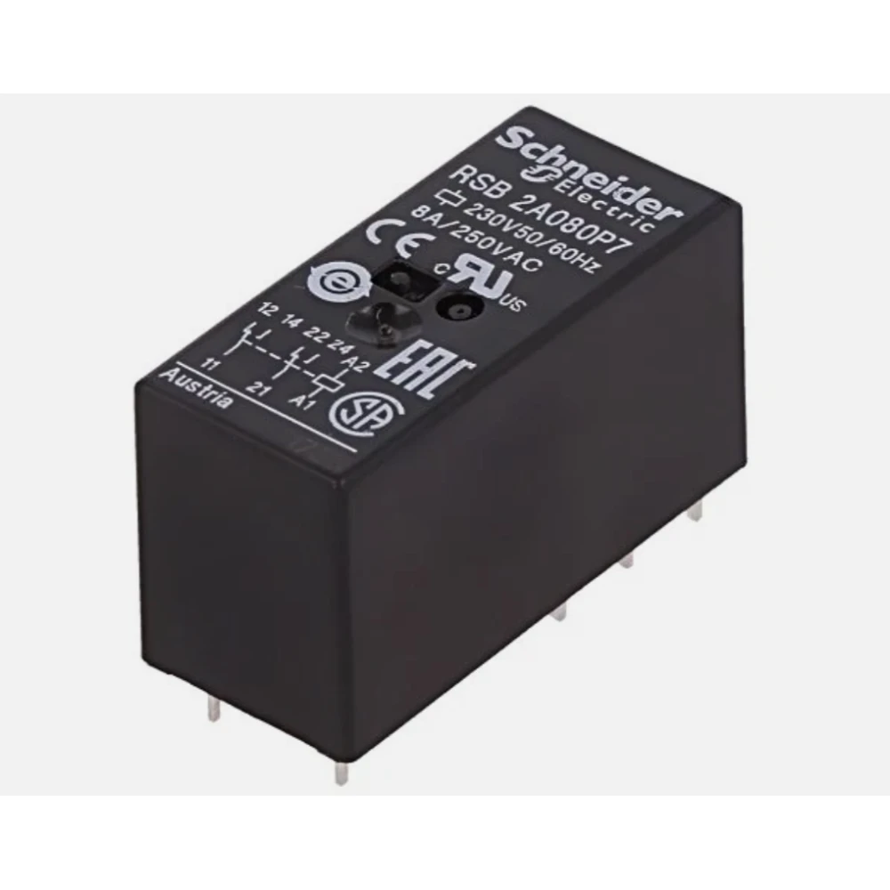Интерфейсное реле Schneider Electric RSB2A080P7, 2CO, 8 А, катушка 230 В AC, серия Zelio RSB