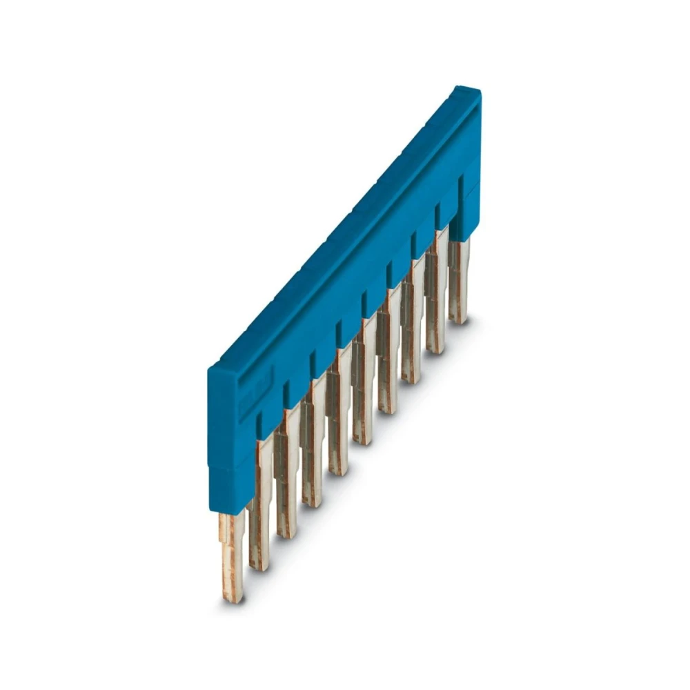 Перемычка штекерная Phoenix Contact FBS 10-6 BU, 10 полюсов, шаг 6,2 мм, 32 А, синяя, арт. 3032198