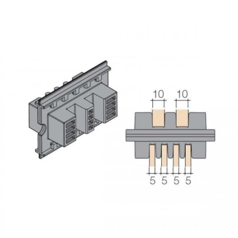 Держатель шины медной L=75мм 1STQ007427A0000