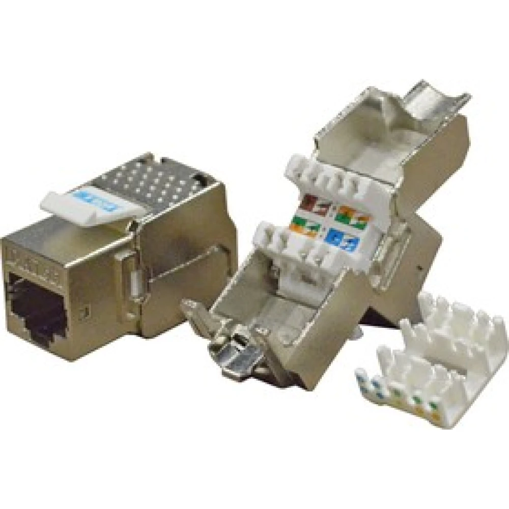 Разъём RJ-45 (8P8C) Cat.6 для витой пары, обжимной, для сетевых кабелей Ethernet TWT-OK45STP180/5E