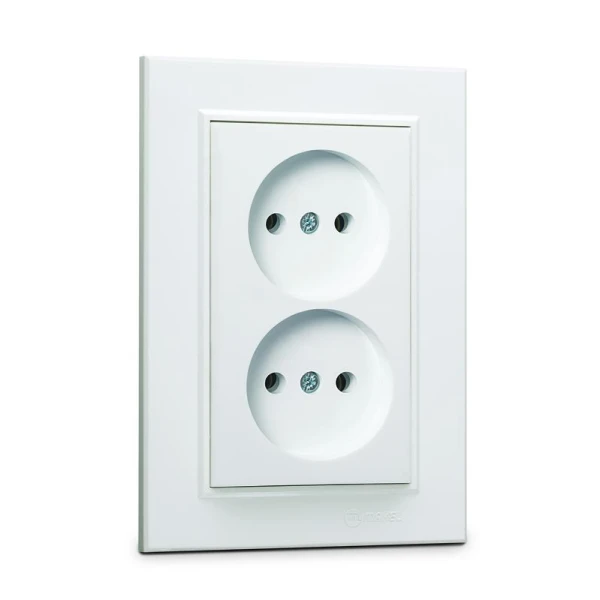 Розетка 2-я б/з СП Karea 16А IP20 бел. Makel 56001017
