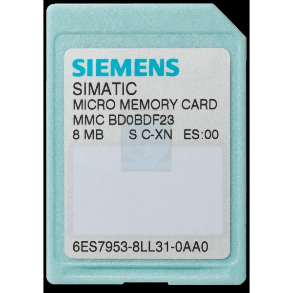 6ES7953-8LL31-0AA0  SIMATIC S7, МИКРОКАРТА ПАМЯТИ MMC ДЛЯ S7-300/C7/ET 200, 3.3 В NFLASH, 2 МБАЙТА