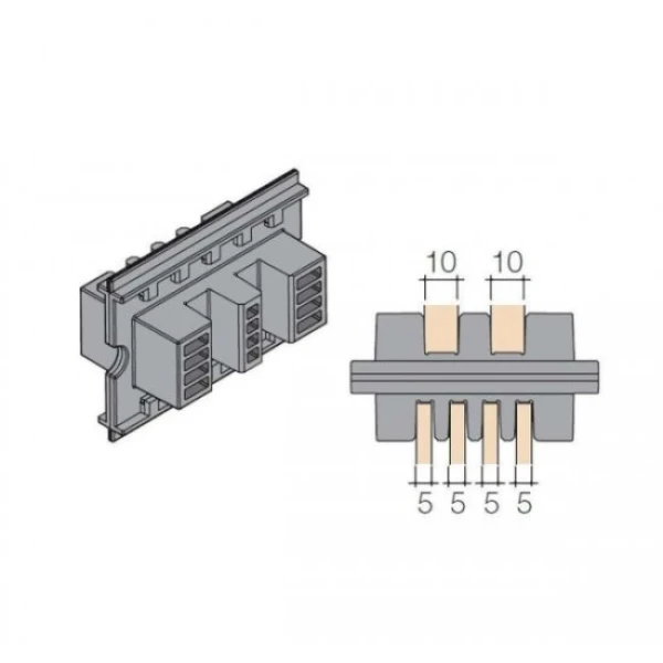 Держатель шины медной L=75мм 1STQ007427A0000