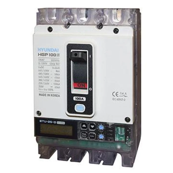 Автоматический выключатель HGP100SG3PEDS0000C00040,16-40A.ток к.з.85кА АС380/415В-13.03.03.000195, для защиты цепей от КЗ и перегрузки