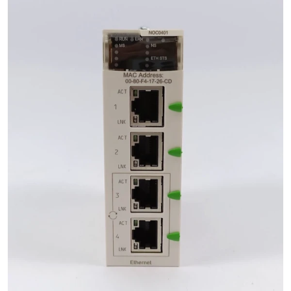 Модуль сети Modicon M340 BMXNOC0401, EtherNet/IP / Modbus TCP, 4×RJ45 BMXNOC0401