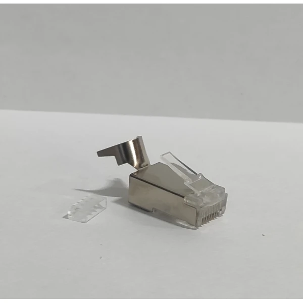 Разъём RJ-45 (8P8C) Cat.6 для витой пары, обжимной, для сетевых кабелей Ethernet PLUG-8P8C-SH-C7-TWP