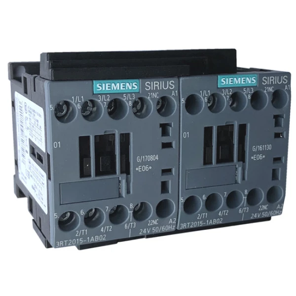 Реверсивная контакторная сборка Siemens SIRIUS 3RA23, 3P, AC-3 7A (3kW/400V), катушка 230VAC, винтовые клеммы — 3RA2315-8XB30-1AP0