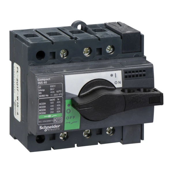 Выключатель -разъем. Interpact INS40 3п 28900