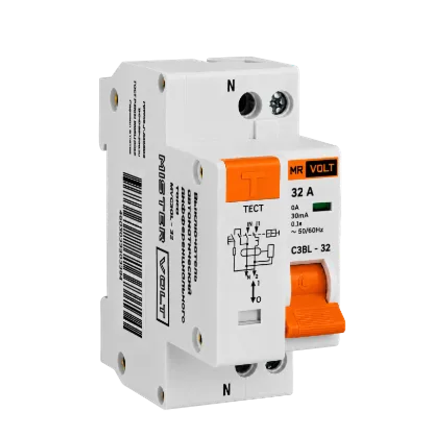 Автоматический выключатель дифференциального тока MR-VOLT MVC3BL-32