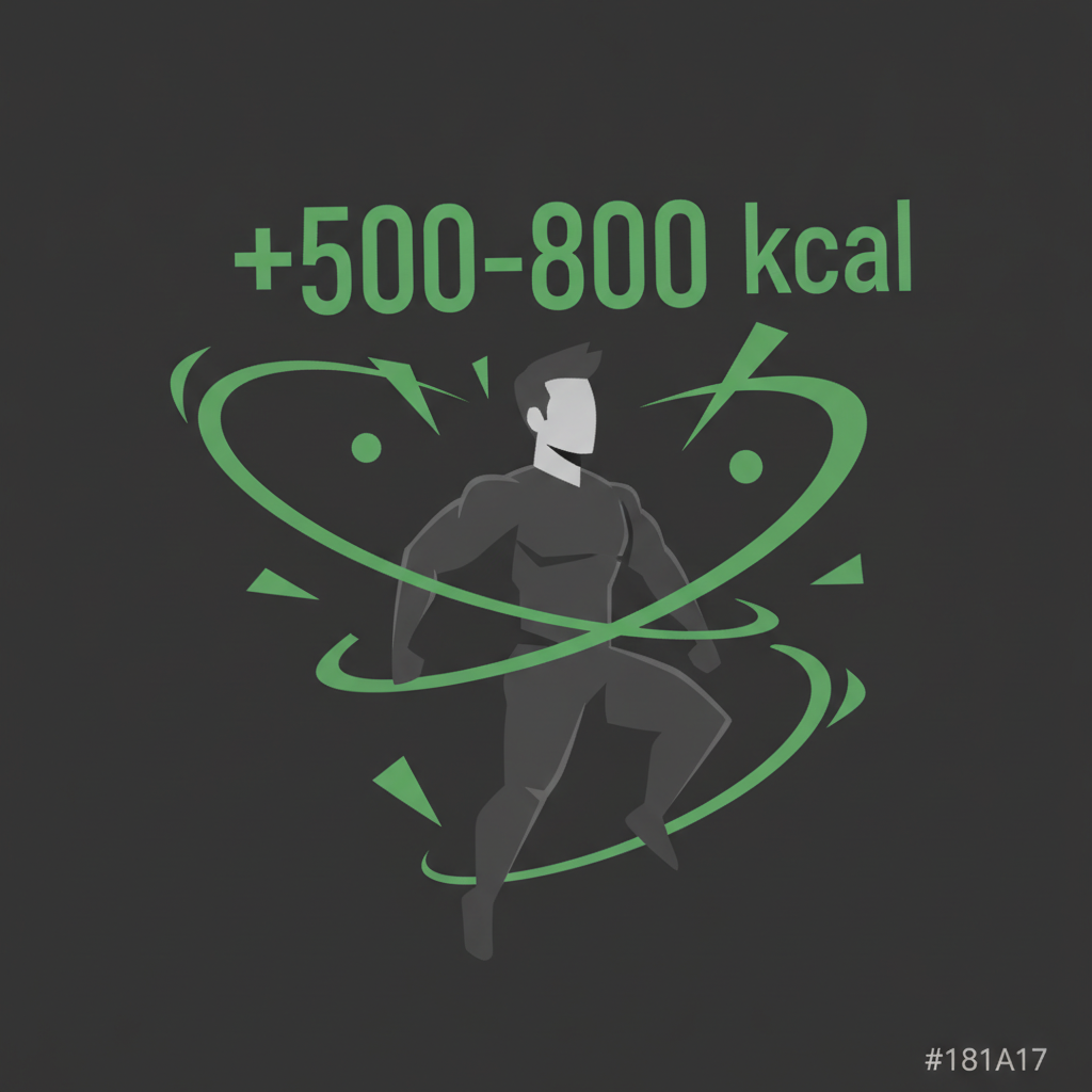 3. Калорийность — плюс 500-800 ккал к суточной норме