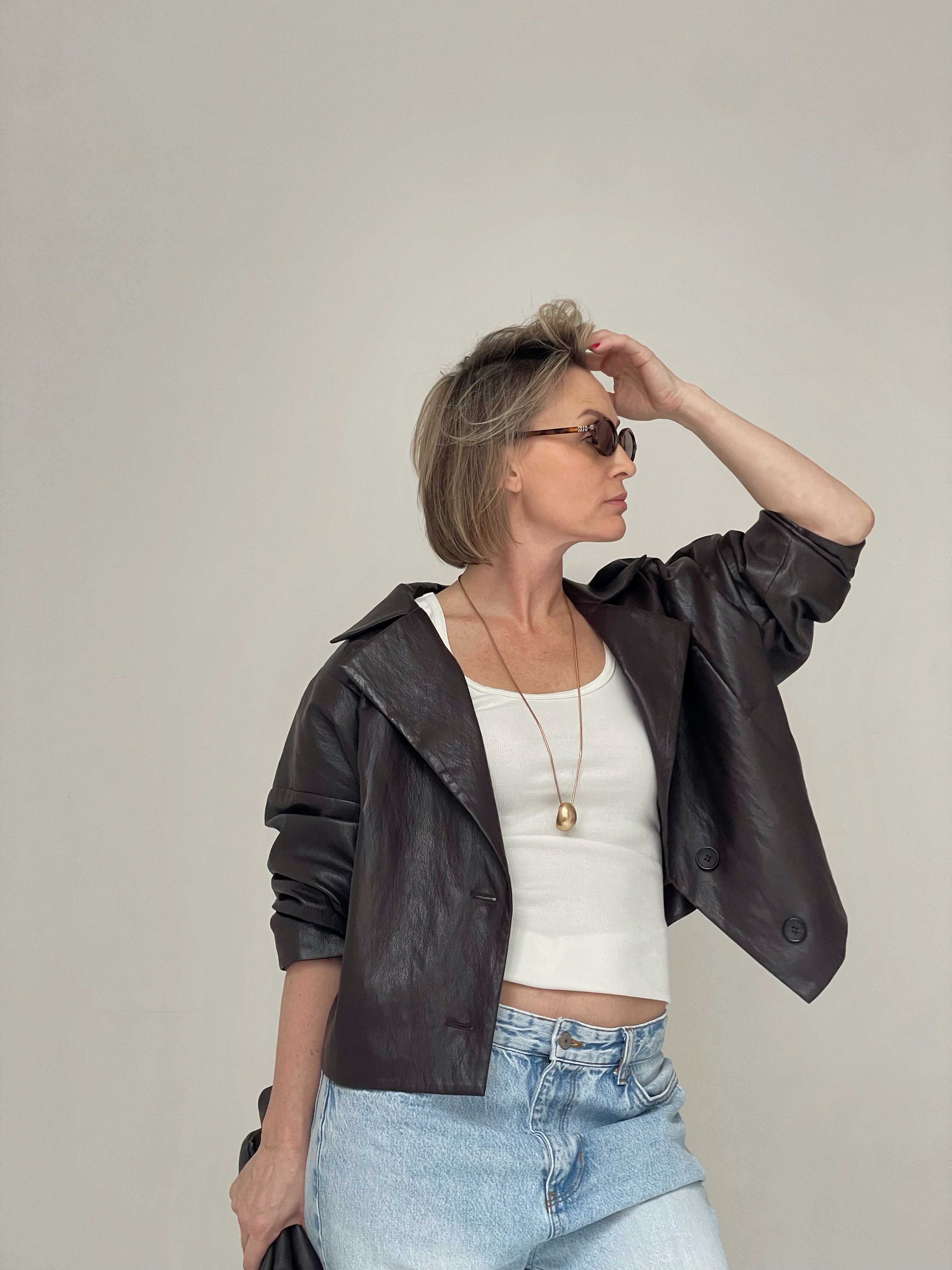 Куртка-жакет из эко-кожи - фото 3