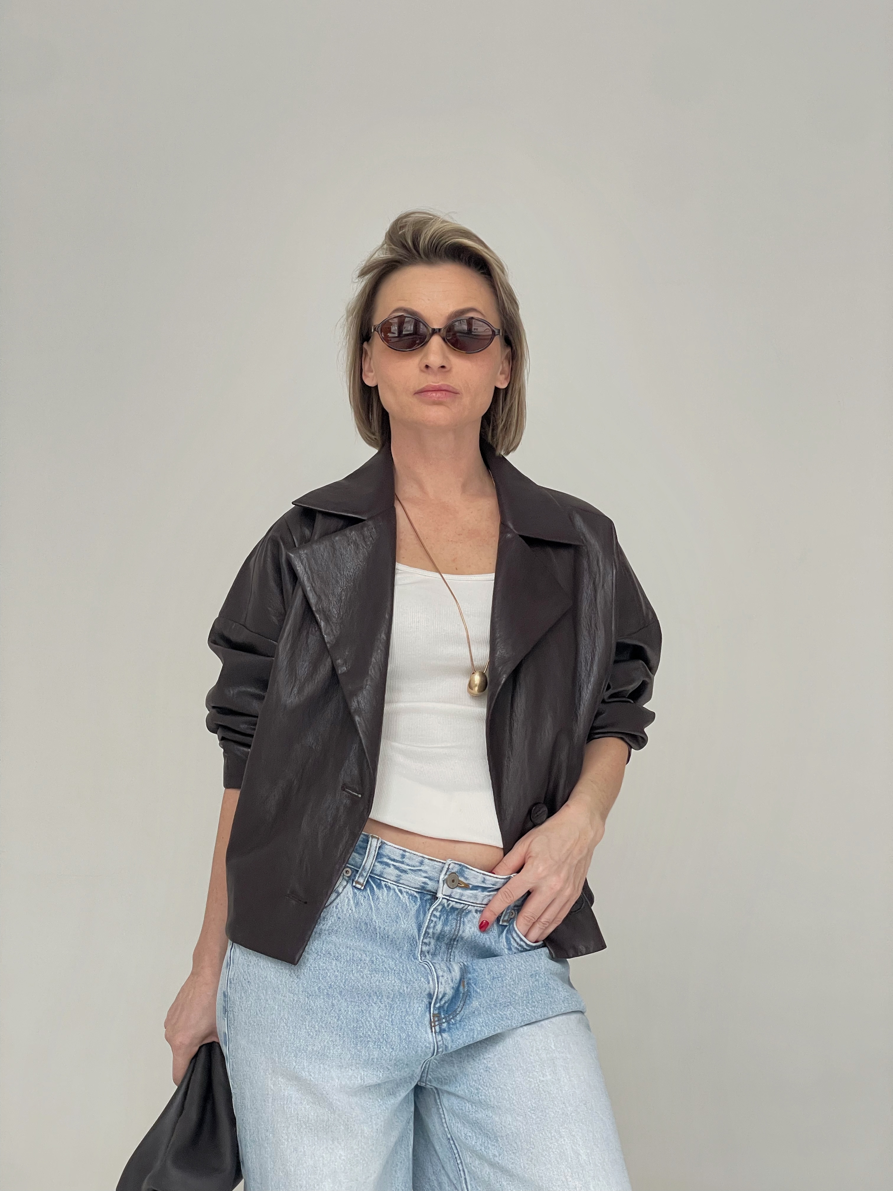 Куртка-жакет из эко-кожи - фото 2