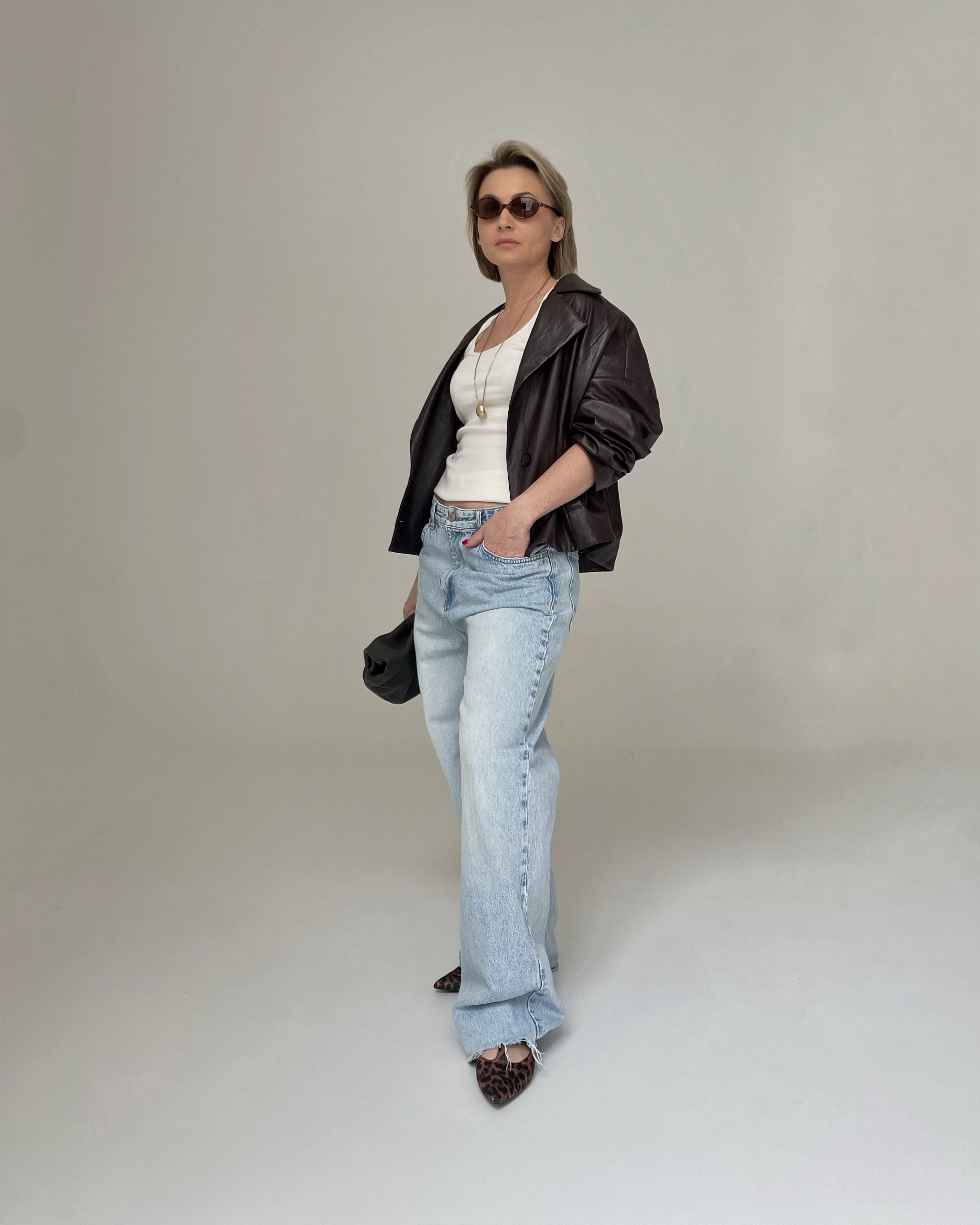 Куртка-жакет из эко-кожи - фото 5