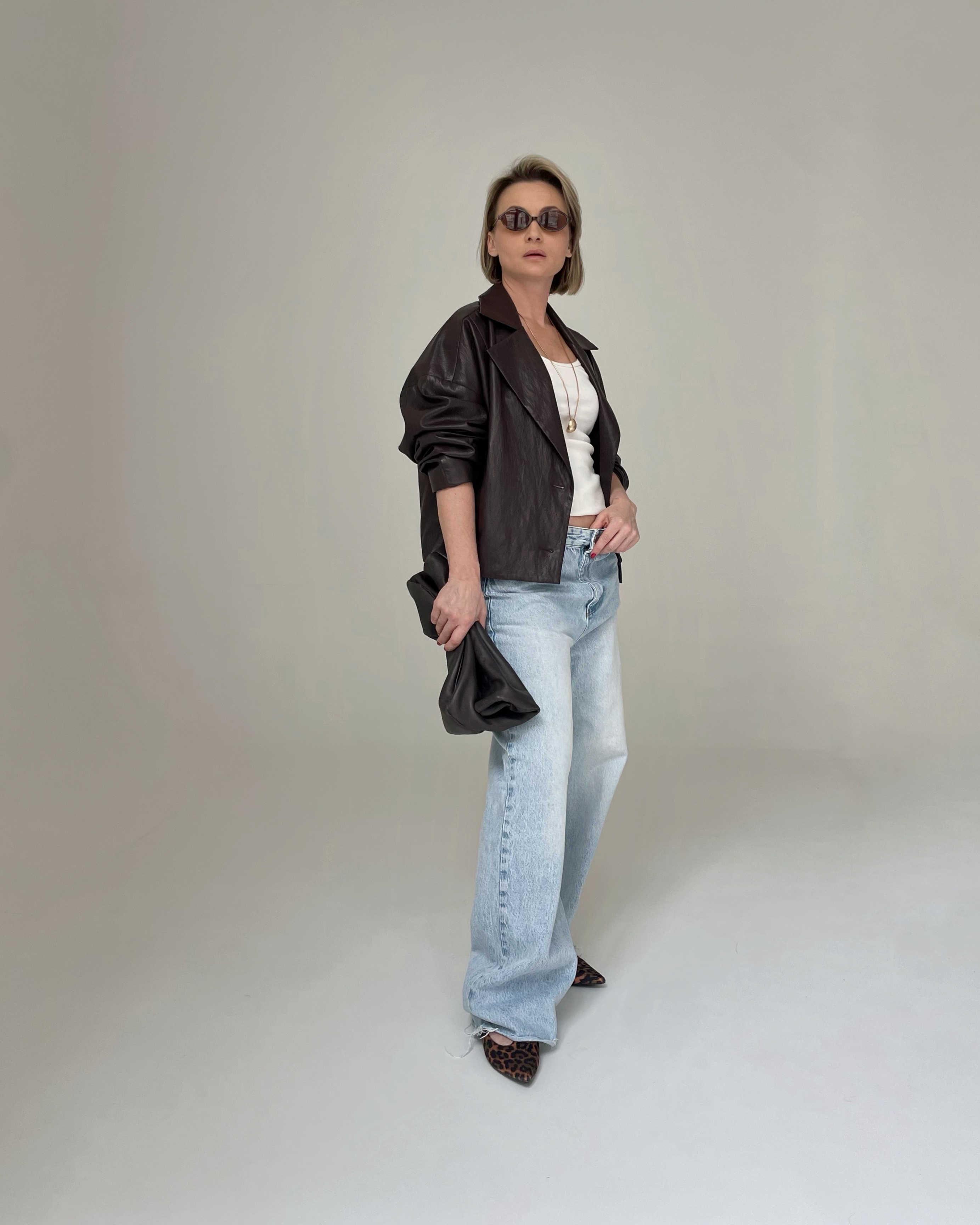 Куртка-жакет из эко-кожи - фото 4