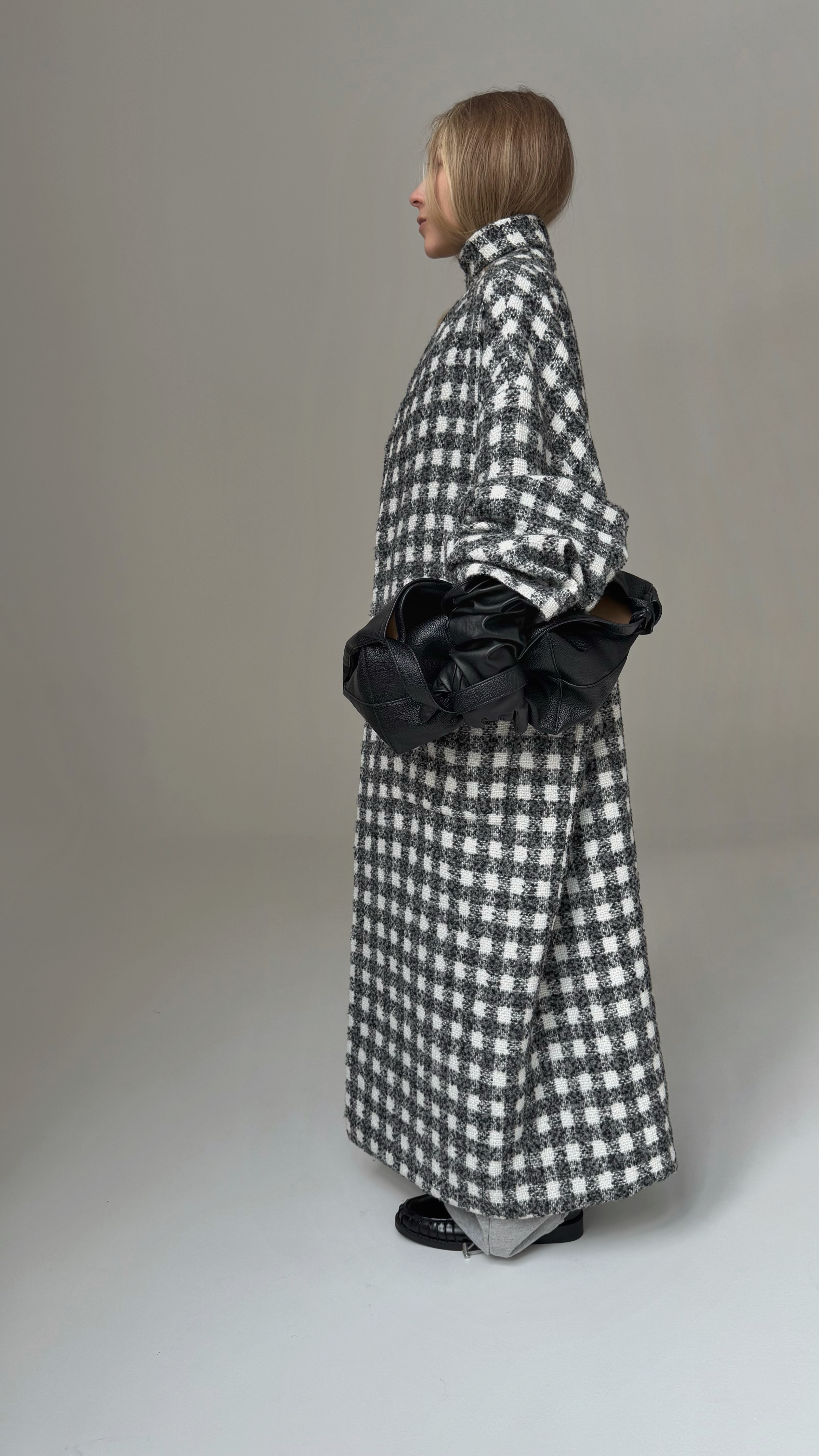 Пальто плед клетка - фото 2