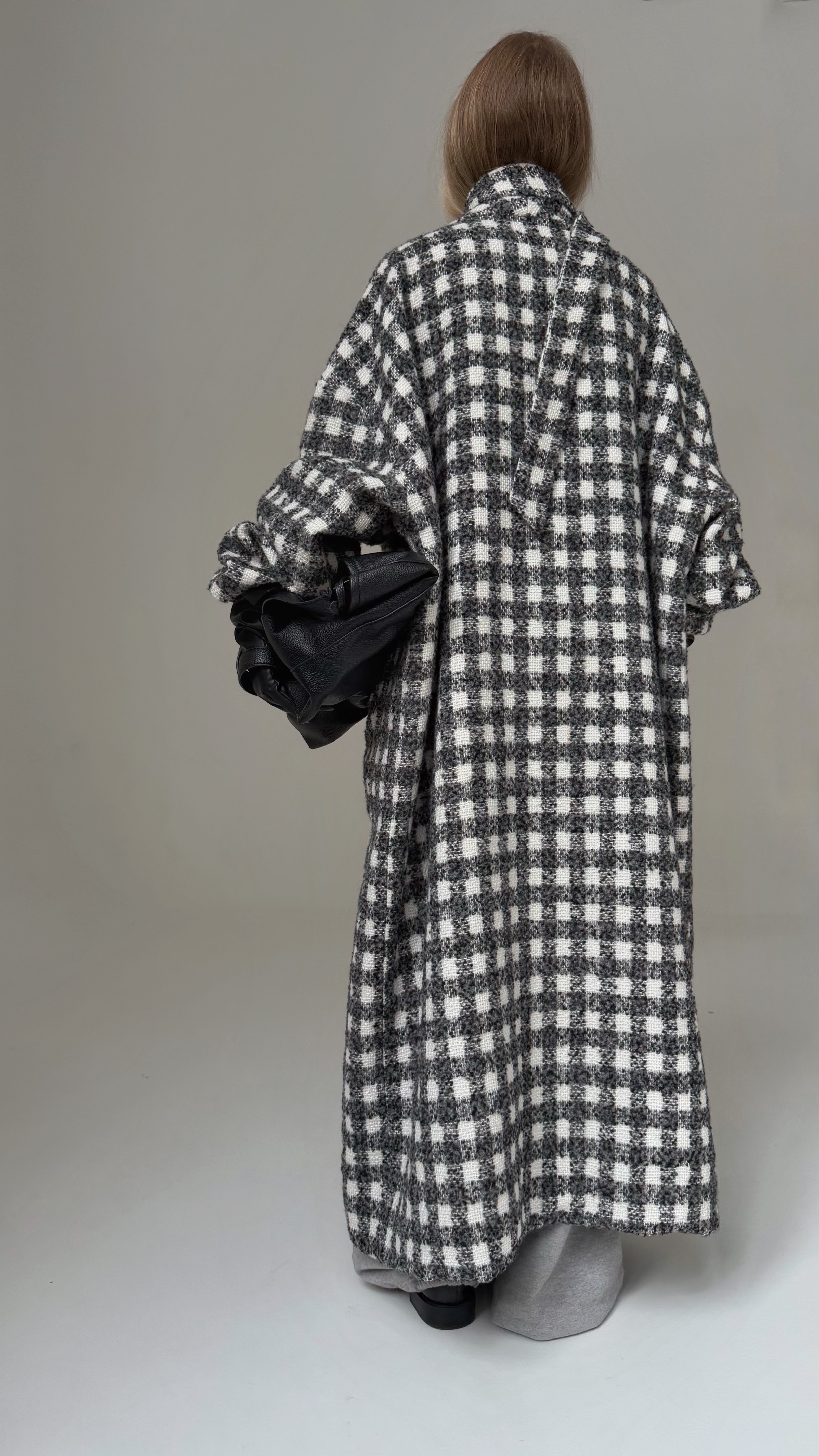 Пальто плед клетка - фото 5