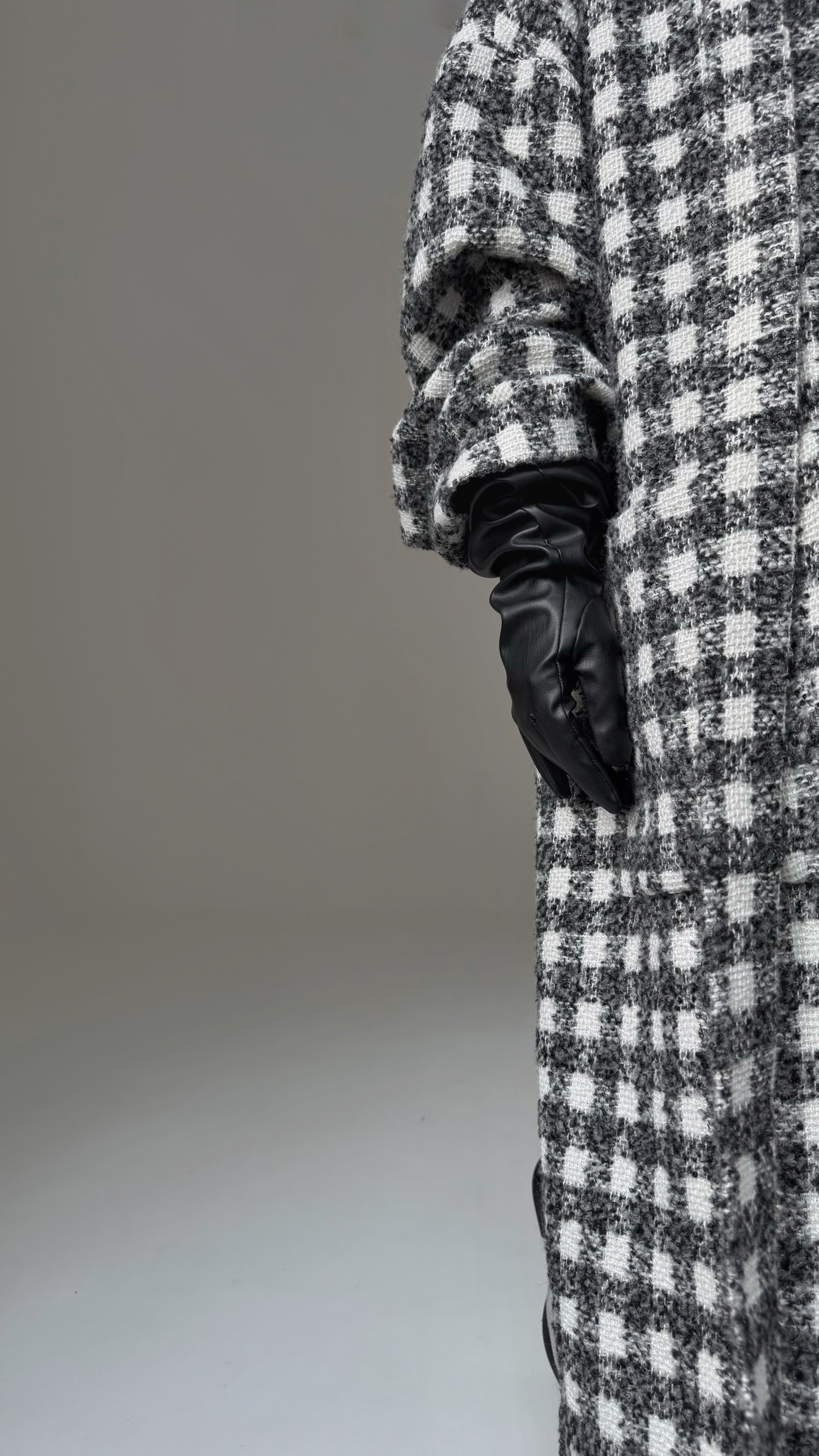 Пальто плед клетка - фото 7