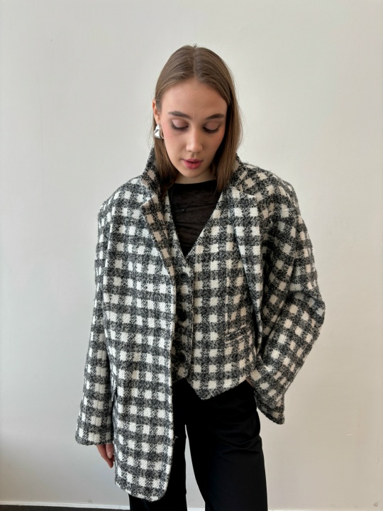 Жилет клетка - фото 2